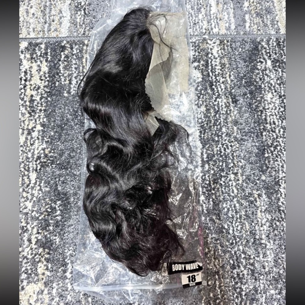 Natural Black Body Wave 18β Human Hair Wig 13x4 Lace Front Ear to Ear